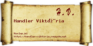 Handler Viktória névjegykártya